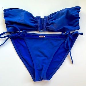 ERES Bikini show bandeau top and Malou bottoms in rich royal blue